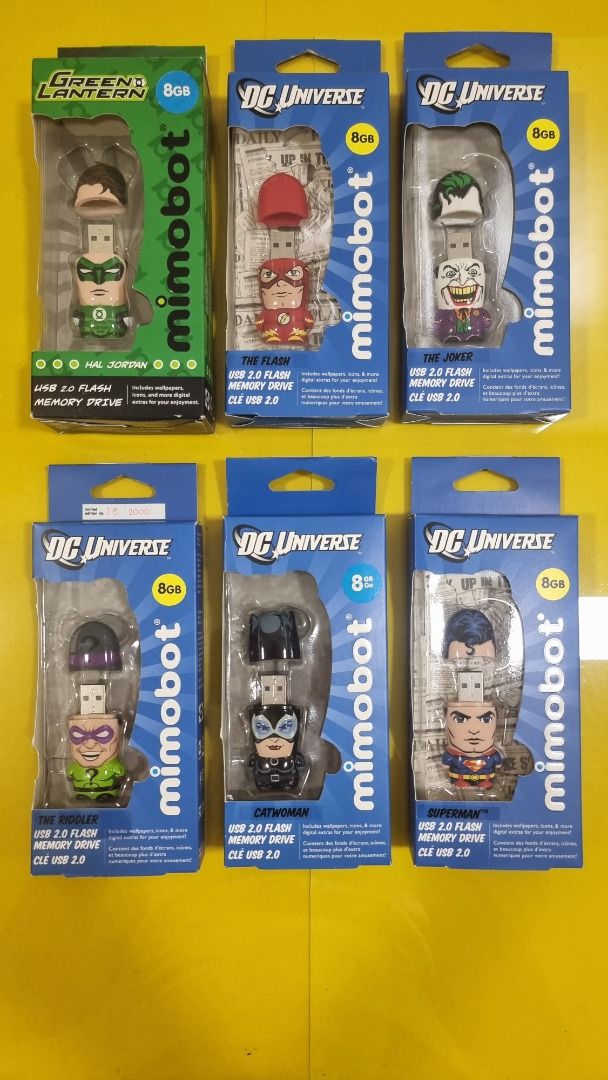 Mimobot USB Flash Drives - DC Comics & Hello Kitty (Category: Character Goods) located in Paranaque City. Submitted by olxph_668280920 (Listing ID 1458636635, Image 2). Description: - Mimobot USB Flash Drives - Available Designs: DC Comics (Batman, Robin, Green Lantern, The Flash, The Joker, Riddler, Catwoman, Superman) & Kitty - Storage Capacity: 8GB - Interface: USB 2.0 - Ideal for collectors and fans of DC Comics and Kitty price per piece.