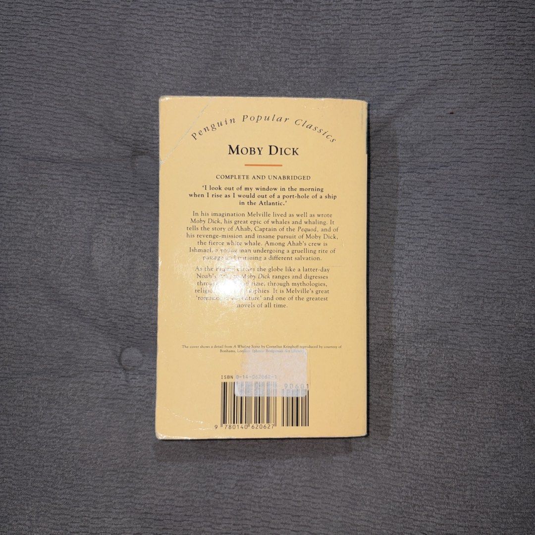 Moby Dick by Herman Merville [MMPB] (Category: Storybooks) located in Tayug. Submitted by frierenreads (Listing ID 1458600693, Image 2). Description: Condition: Slight Tanning. PM for more photos and videos. Issues: N/A MOP: GCash or Maribank MOD: Direct JNT or LBC 📍Pangasinan.
