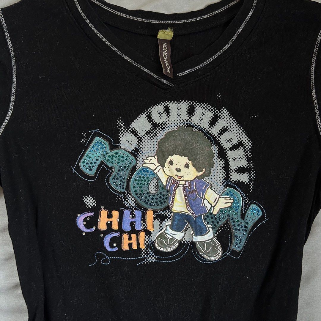 monchichi y2k cartoon graphic top (Category: Blouses) located in Davao. Submitted by read_my_abouts (Listing ID 1458531754, Image 2). Description: Fit to medium.