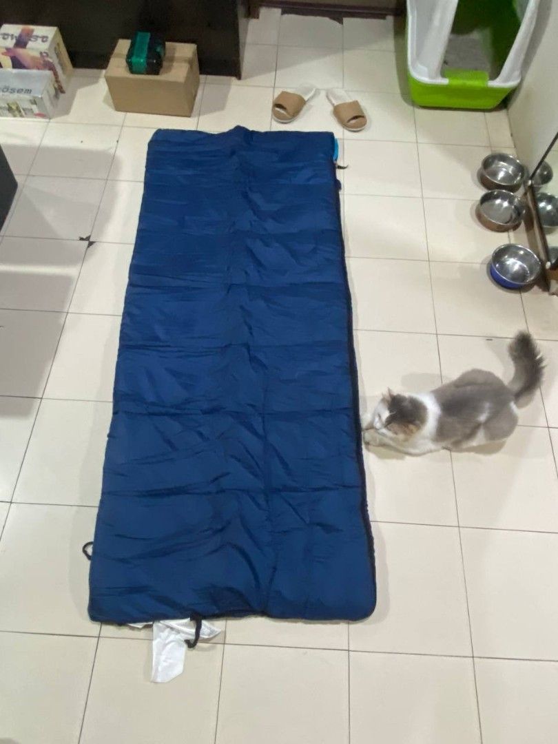 Mountain Trails Sleeping Bag Set of 2 (Category: Hiking & Camping) located in Manila. Submitted by chichaico (Listing ID 1458610061, Image 3). Description: - Two blue sleeping bags from Mountain Trails. - Unrolled one to showcase full size and vibrant blue color. - Ideal for camping adventures or fun sleepovers. - Designed for easy rolling and compact storage. - Includes straps to keep the sleeping bags neatly secured when rolled - Just needs som