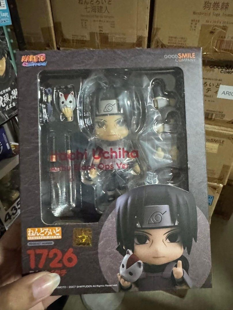 Naruto Nendoroid 1726 Itachi Uchiha Anbu (Category: Figurines & Statues) located in San Pedro. Submitted by hobbitaph (Listing ID 1458671399, Image 1). Description: - Authentic Good Smile Company Nendoroid - Character: Itachi Uchiha (Anbu Black Ops version) - Product Number: 1726 - Condition: Brand new, in original packaging - Ideal for any Naruto fan's collection MOD: Lalamove, Pickup, SPX MOP: COD, GCASH, BPI, MAYA.