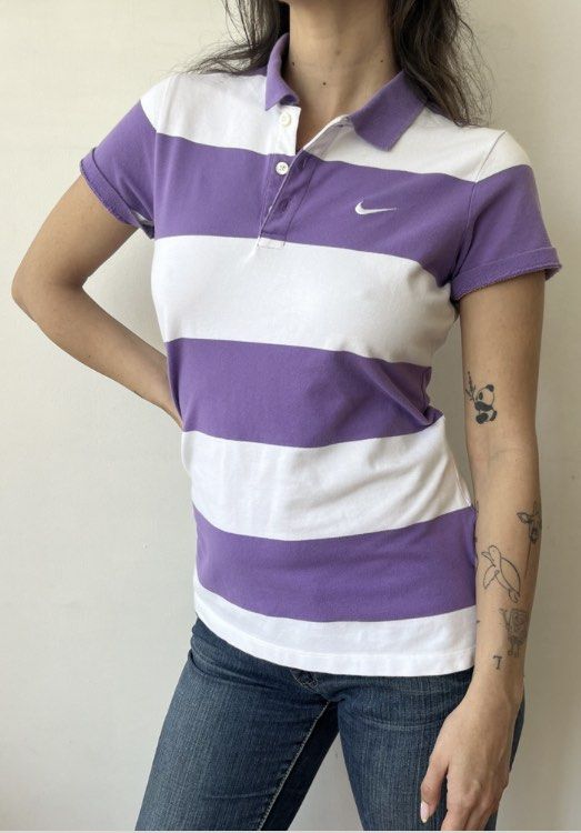 NIKE ATHLETIC DEPT STRIPED POLO SHIRT (Category: Shirts) located in Rizal. Submitted by uniii_011 (Listing ID 1458627146, Image 2). Description: S ON TAG.