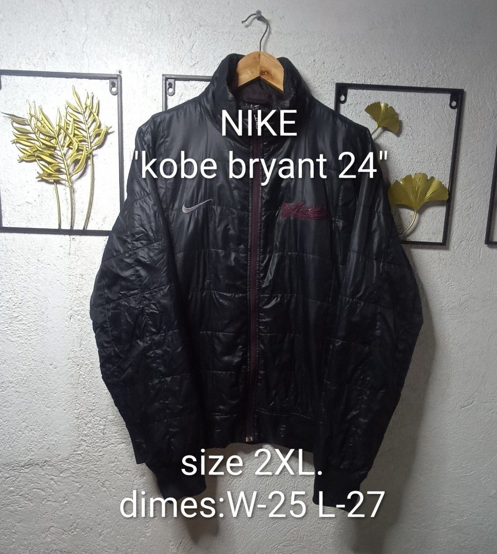 Nike Kobe Bryant 24 Semi-Puffer Jacket Size 2XL (Category: Coats, Jackets and Outerwear) located in Kawit. Submitted by deidzdzn (Listing ID 1458551202, Image 1). Description: - Nike Kobe Semi- puffer jacket - Kobe Bryant 24 graphic on front and back - Size: 2XL - Approximate Measurements: Width 25 inches, Length 27 inches.