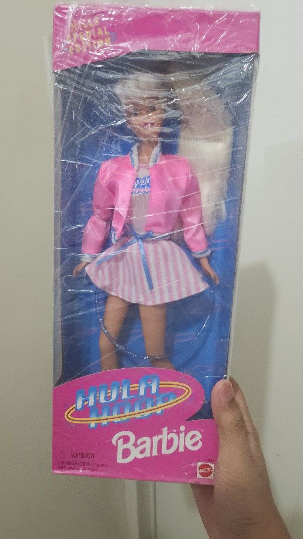 (NRFB) 1994 Hula Hoop Barbie (Category: Kids Toys) located in Manila. Submitted by shivvers.cos107 (Listing ID 1458530083, Image 1). Description: (NRFB) 1994 Hula Hoop Barbie. Never removed from box and in mint condition. WYSIWYG. MOP: GCASH MOD: LALAMOVE/J&T LOC: SAMPALOC, METRO MANILA.