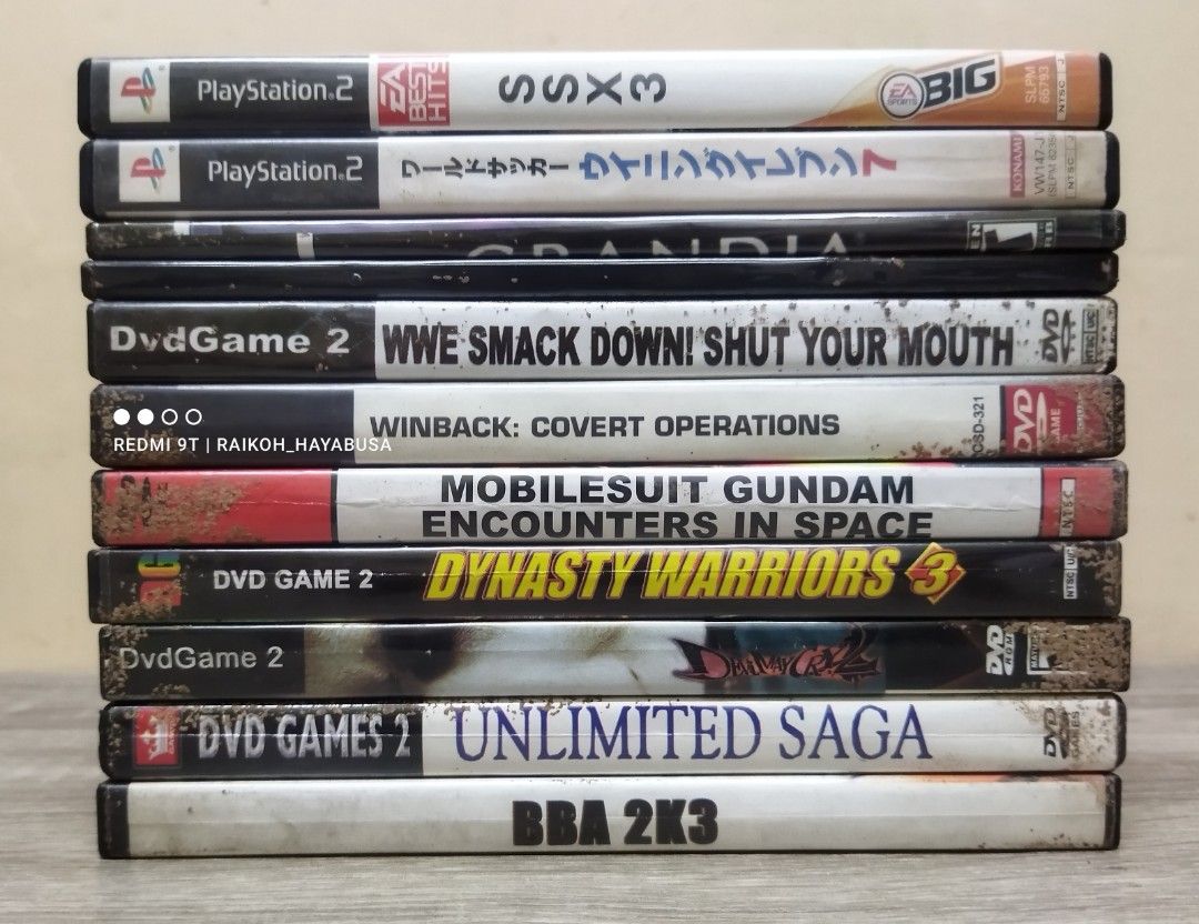 Original & Bootleg PS2/PC Games BUNDLE! (Category: PlayStation) located in Dasmarinas. Submitted by nixx_hayabusa (Listing ID 1458613848, Image 1). Description: FOR SALE AS BUNDLE For 495 or 50/100 Each!!! Descriptions ❌ No unit to play or test into. Last time played these are back 2022. Selling As Is ✅ All Discs are 97 percent scratchless and has been used for a very few times (could provide extra photos if interested) ✅ Discs are clean with no 
