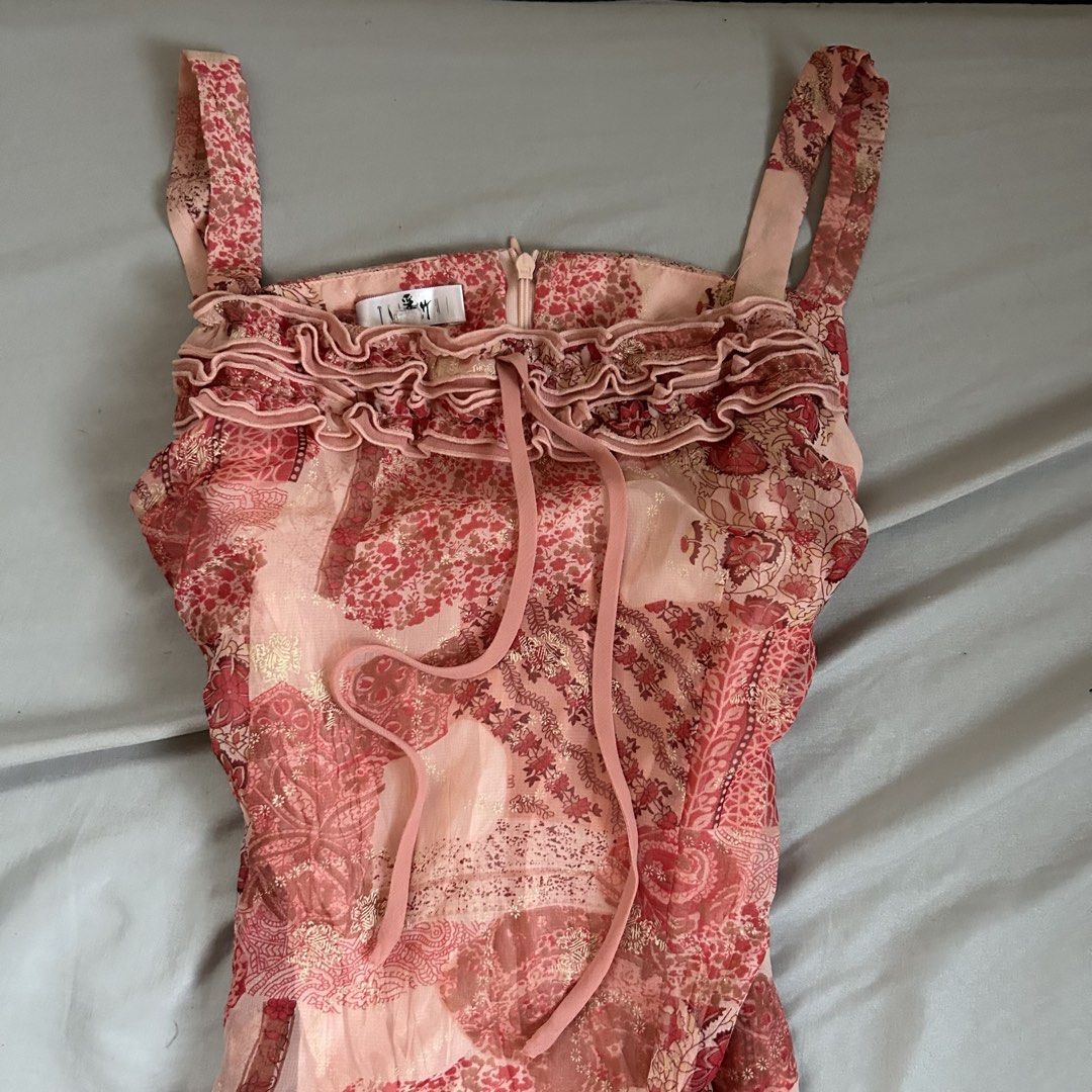 paisley patchwork mesh dress whimsy fairycore beaded y2k (Category: Dresses) located in Davao. Submitted by read_my_abouts (Listing ID 1458528653, Image 2). Description: fit to S-M.