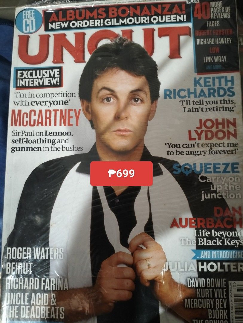 Paul McCartney book/magazine (Category: Magazines) located in Manila. Submitted by ramonrobin.cruz (Listing ID 1458551687, Image 2). Description: Paul McCartney uncut magazine featured = 700 McCartney yesterday and today book by Coleman = ₱1,500 wings over New Orleans photo book. = ₱1,000 buy as set = (₱2,700).
