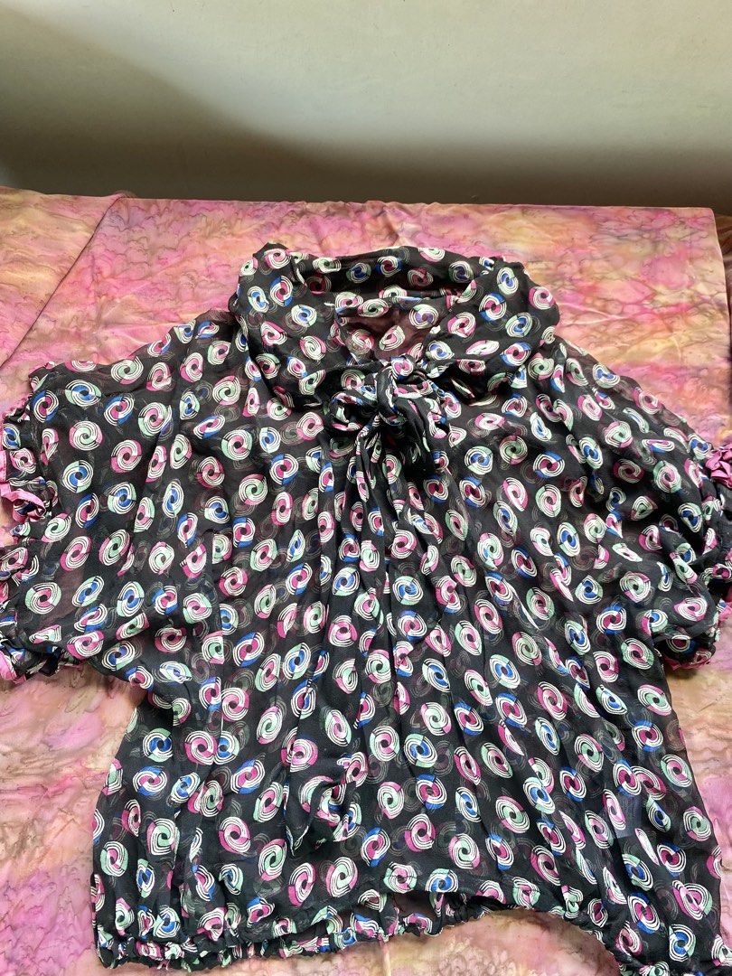 Plus size 100% silk blouses batch 1 (Category: Blouses) located in Pulupandan. Submitted by pointyspoon (Listing ID 1458575497, Image 2). Description: 100% silk 100% Mulberry silk ₱120 each + ₱50 shipping. If buying multiple, there will be discounts. Some items are on sale, message for details!.