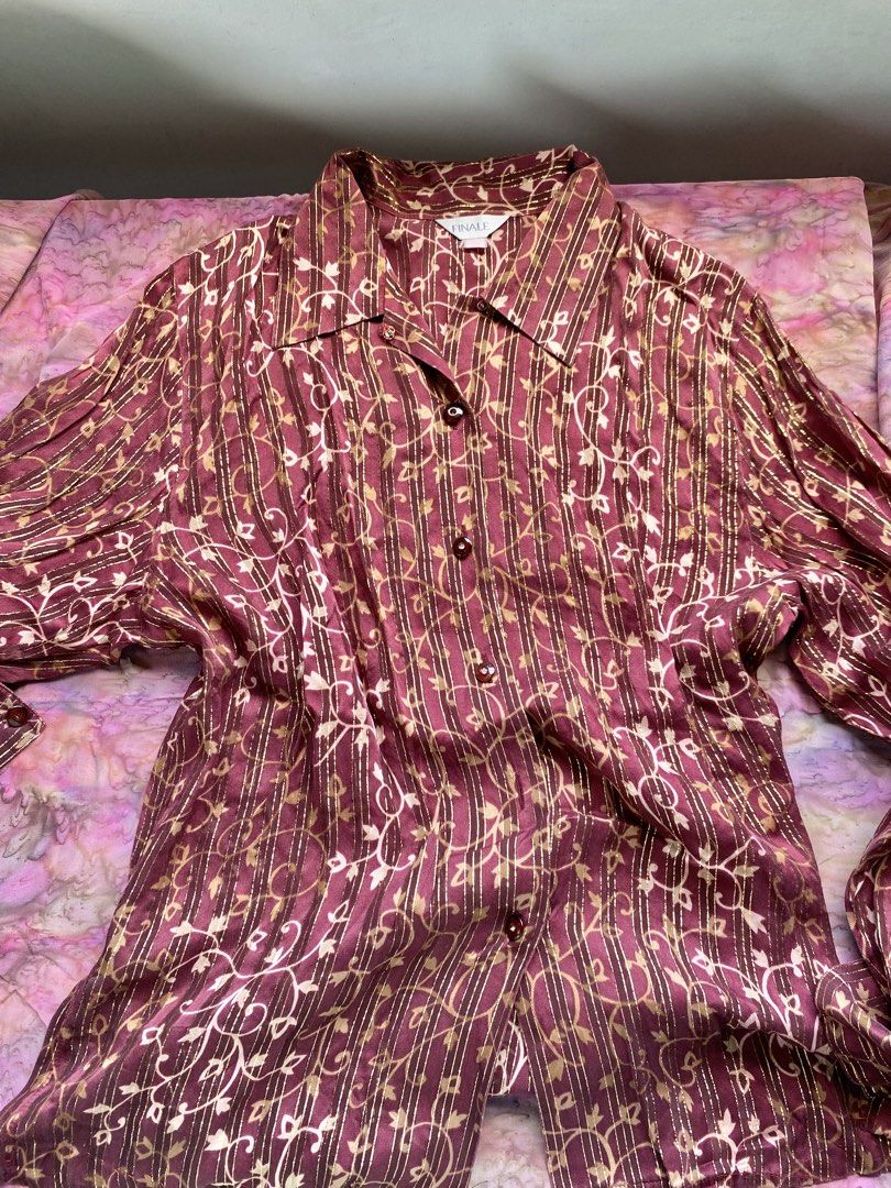 Plus size 100% silk blouses batch 1 (Category: Blouses) located in Pulupandan. Submitted by pointyspoon (Listing ID 1458575497, Image 3). Description: 100% silk 100% Mulberry silk ₱120 each + ₱50 shipping. If buying multiple, there will be discounts. Some items are on sale, message for details!.
