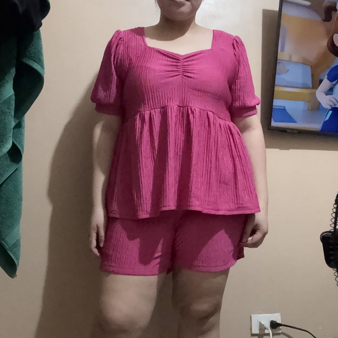 Plus Size Fuchsia Coords (Category: Sets or Coordinates) located in Bacoor. Submitted by prelovhia (Listing ID 1458564695, Image 2). Description: Brandnew xl-2xl Bought for 449 Selling for only 299 Loc: Kawit, Cavite MOP: Gcash/BPI MOD: J&T/Lalamove.