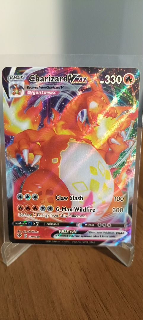 Pokemon Cards Charizard VMAX (Category: Raw Singles) located in Manila. Submitted by theyellowsun (Listing ID 1458678792, Image 1). Description: Pokemon Cards Charizard VMAX Darkness Ablaze 020/189 Can ship and do meetups: Meetups (STRICTLY only in these areas) - Alabang = Alabang Town Center, Festival Mall Alabang - Las Pinas = SM South Mall, Robinsons LasPinas, Casimiro - Paranaque = BF Aguirre area - Makati = add 200 PHP (Glorietta, Greenbelt,