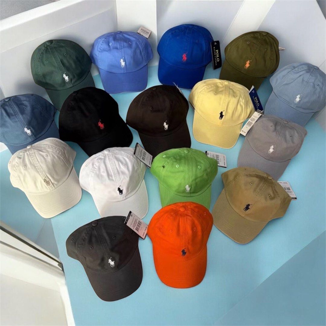 Polo Ralph Lauren Cap- Multiple Colors Available (Category: Caps & Hats) located in San Pedro. Submitted by lifebeginsaftercoff33 (Listing ID 1458656398, Image 1). Description: - Polo Ralph Lauren Caps Unisex - Available in multiple colors: green, blue, black, yellow, white, orange, and more. - Signature embroidered Polo logo on the front. - Ideal for everyday wear. - Brand new with tags. PHP 2,000 each.