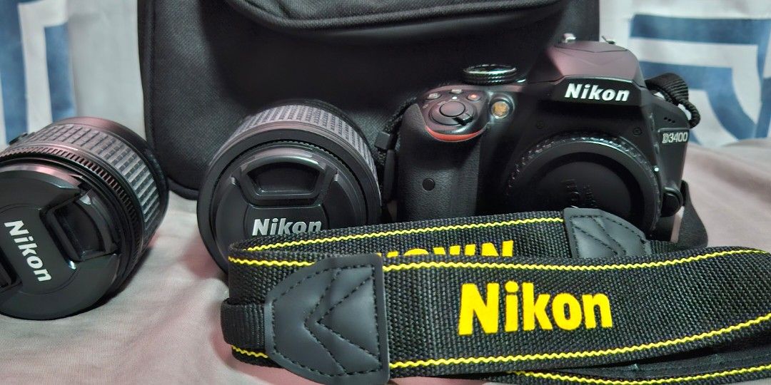 Pre-owned Nikon D3400 (Category: Cameras) located in Marikina City. Submitted by hampty_mrkna (Listing ID 1458575158, Image 1). Description: .