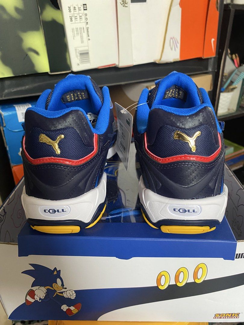 Puma X Sonic The Hedgehog (Category: Sneakers) located in San Pedro. Submitted by angge325 (Listing ID 1458592214, Image 3). Description: Puma X Sonic The Hedgehog Complete Extra Patches And Laces Box No Top Lid Size 8 & 10 ShoeStorageph 🔥 🔥 🔥.