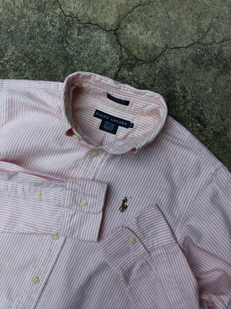 Ralph Lauren Pinstripes Button Dow (Category: Longsleeves) located in Cebu City. Submitted by thriftnihyle3 (Listing ID 1458641215, Image 2). Description: WTS‼️ Ralph Lauren Pinstripe Button Down 19.5x26 Excellent condition 1500 free shipping📥 .