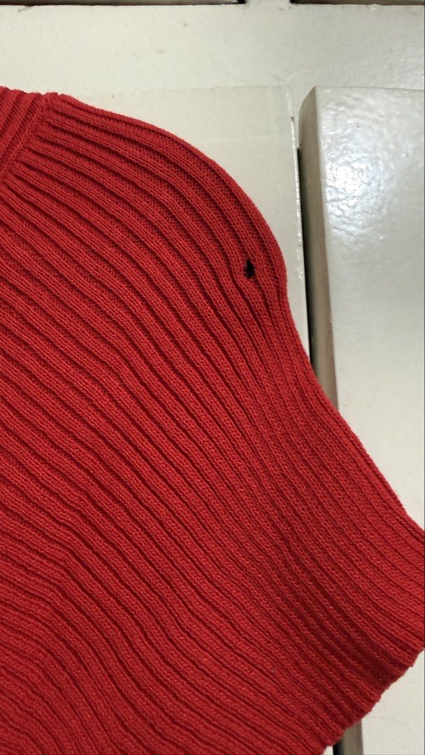 Red Knitted Polo Shirt (Category: Blouses) located in Manila. Submitted by gumble (Listing ID 1458638351, Image 2). Description: .