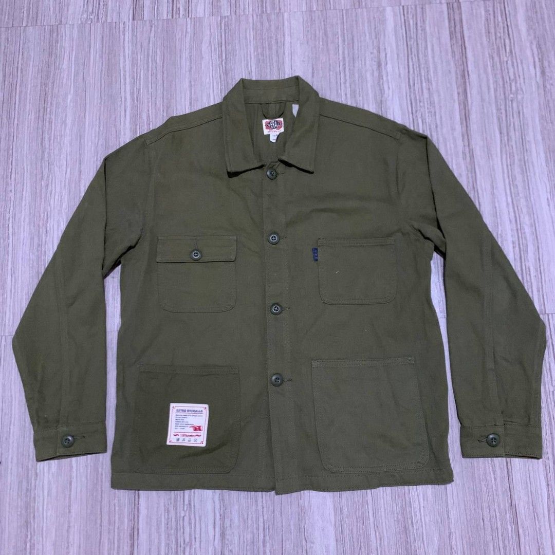 Red Ruggison Military Work Jacket (Category: Coats, Jackets and Outerwear) located in Quezon City. Submitted by imaginarythrifter (Listing ID 1458652630, Image 1). Description: Size Large on tag No flaws Measurement Width 22 Length 26.5 Sleeve Length 23.5 Slight Negotiable Can ship Nationwide Shipping not included.