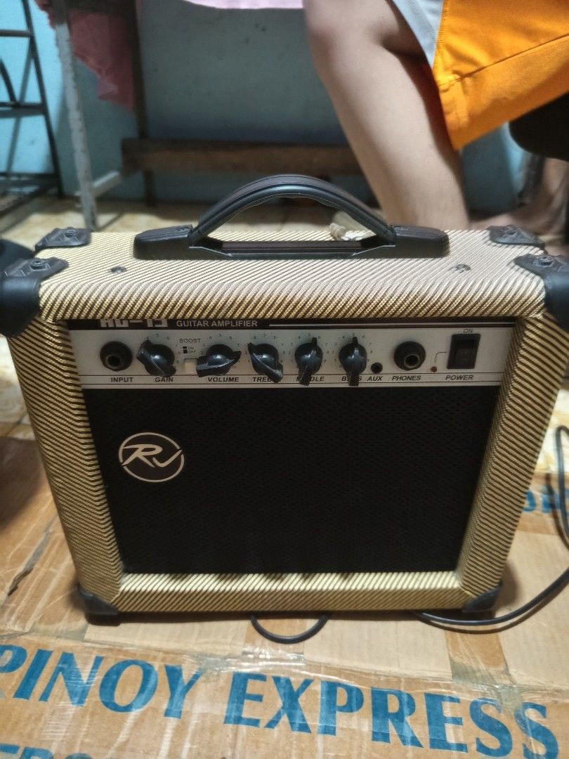 RJ Guitar Amplifier 15 Watts (Category: Musical Instruments) located in Manila. Submitted by tungtungseller (Listing ID 1458548171, Image 1). Description: rj guitar amp 15 watts negotiable south caloocan location ‼️ISSUE‼️: popping and grounded minsan but usable naman.