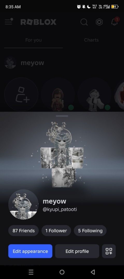 Roblox Avatar Outfits Account (Category: Game Gift Cards & Accounts) located in Bayugan. Submitted by mystic.meyow (Listing ID 1458502370, Image 1). Description: Maximalist Roblox Account. No issues. Negotiable price .