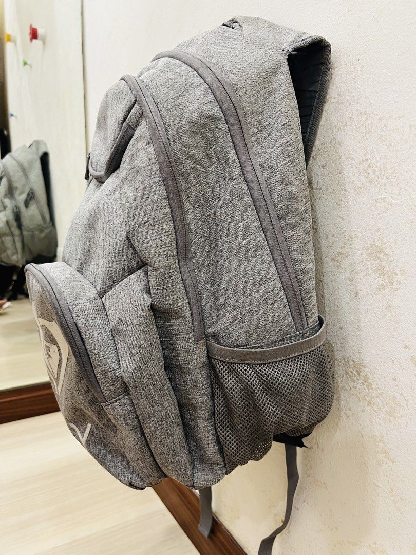 Roxy Grey Backpack (Category: Backpacks) located in Kuala Lumpur. Submitted by 7smile (Listing ID 1458620931, Image 2). Description: - Grey Roxy backpack - Large main compartment - Front pocket - Side mesh pockets - Still has plenty of life left for school or travel A little torn on below part coz it’s leather, overall this bag still good to use Cod : KLCC ,Bukit bintang, Maluri.