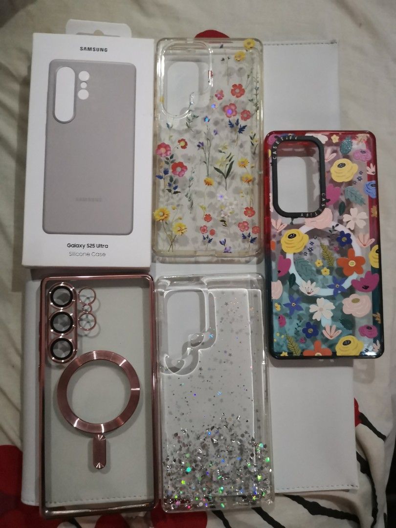 Samsung S25 Ultra Phone Cases (Category: Cases & Sleeves) located in Manila. Submitted by dcory (Listing ID 1458608455, Image 1). Description: Take all: 5 phone cases 1 original Samsung case 2 used cases 2 brand new cases.