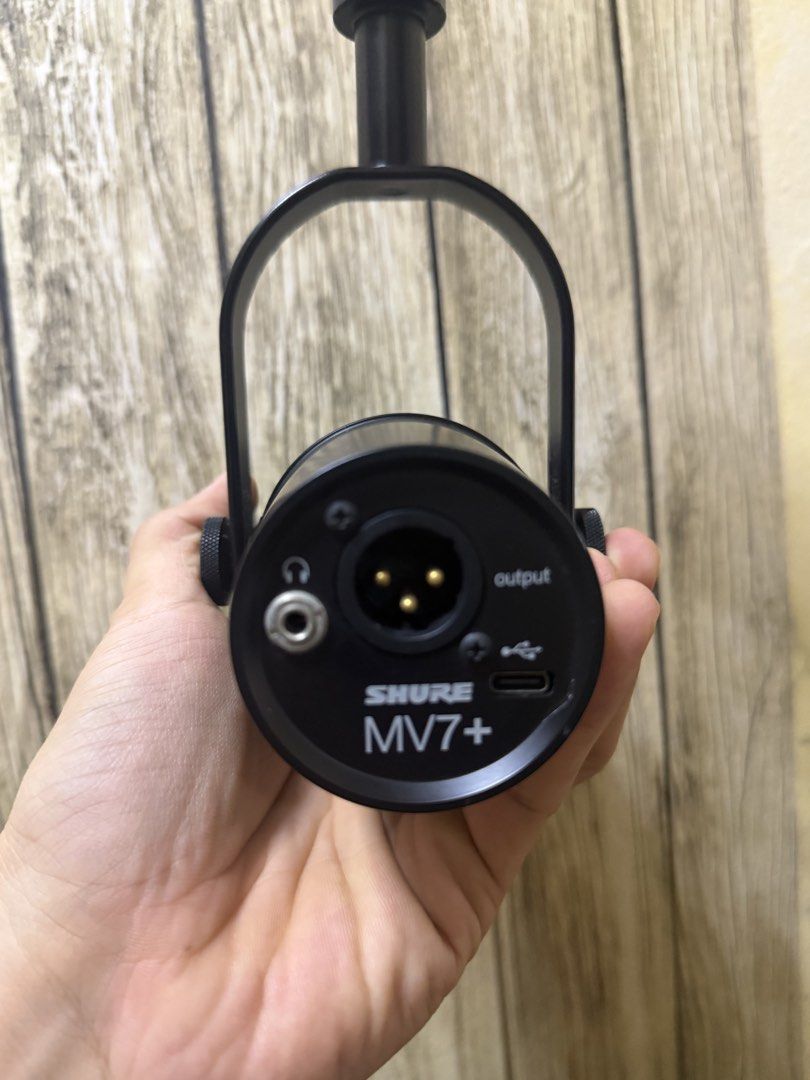Shure MV7+ Microphone (Category: Microphones) located in Cavite. Submitted by melvarmgarcera (Listing ID 1458587212, Image 2). Description: - Shure MV7+ Microphone - Color: Black - Connectivity: USB and XLR outputs - Features: Headphone jack - Ideal for: Podcasting, Streaming - Condition: Works well.
