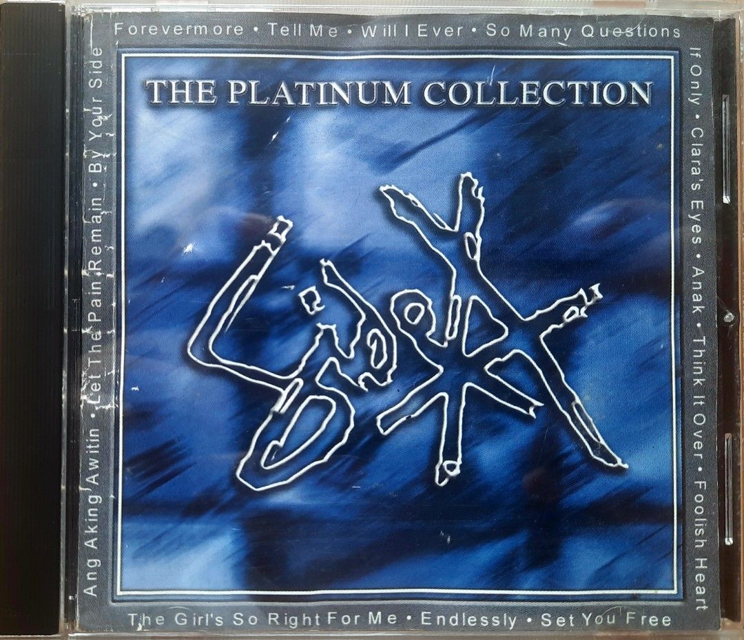 Side A The Platinum Collection OPM CD Rare (Category: CDs & DVDs) located in Marikina City. Submitted by preloveditems4saleCOD (Listing ID 1458534687, Image 1). Description: - Side A: The Platinum Collection CD - Features all their greatest hits - Includes popular songs like 'Forevermore', 'Tell Me', and 'Anak' - Special collaborations with Sharon Cuneta, Cheady & Tillie Moreno - A must-have for any Side A fan!.