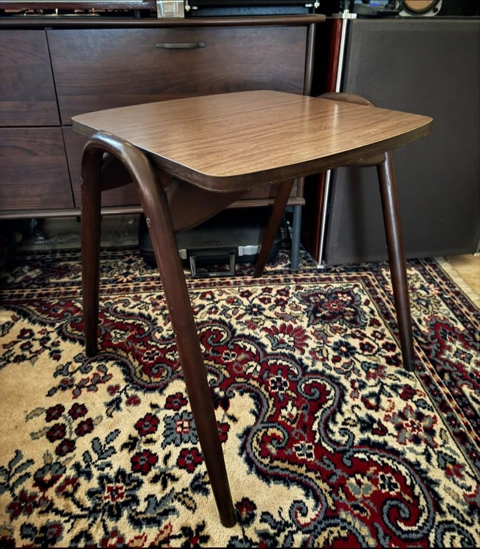 Side Table (Category: Tables & Sets) located in Meycauayan. Submitted by marygracecasimiro (Listing ID 1458630976, Image 3). Description: Available - Vintage Eiger Side Table from Hida Sangyo Beautiful bentwood Japanese piece Received the Good Design Award in 1982 In good condition Check photos before buying✅ DM to purchase 🧡 Item will be sold as is. Please refrain from purchasing if you are particular about used items and imperfections Major is