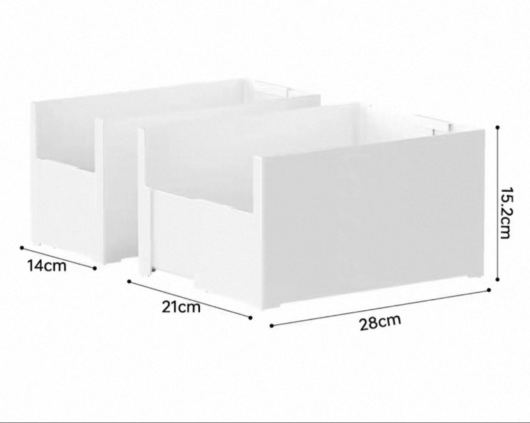 Stackable Storage Boxes Organizers (Category: Storage Boxes & Baskets) located in Singapore. Submitted by antares (Listing ID 1458595709, Image 1). Description: 4pcs $10 Self collect postal code 822632.