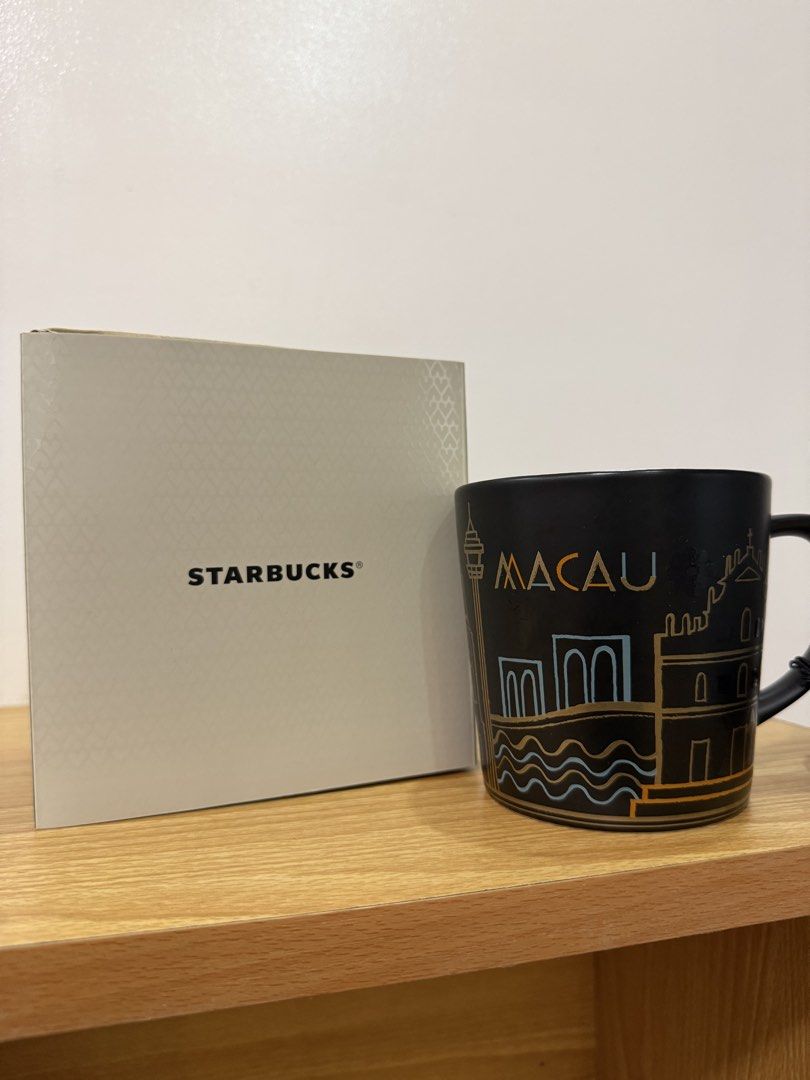 Starbucks Macau Mug with Box (Category: Coffee & Tea Tableware) located in Santa Maria. Submitted by kasl.13 (Listing ID 1458578378, Image 1). Description: - Authentic Starbucks mug from Macau - Features iconic Macau landmarks - Includes original Starbucks box - Ideal for collectors or daily use - Makes a great souvenir.