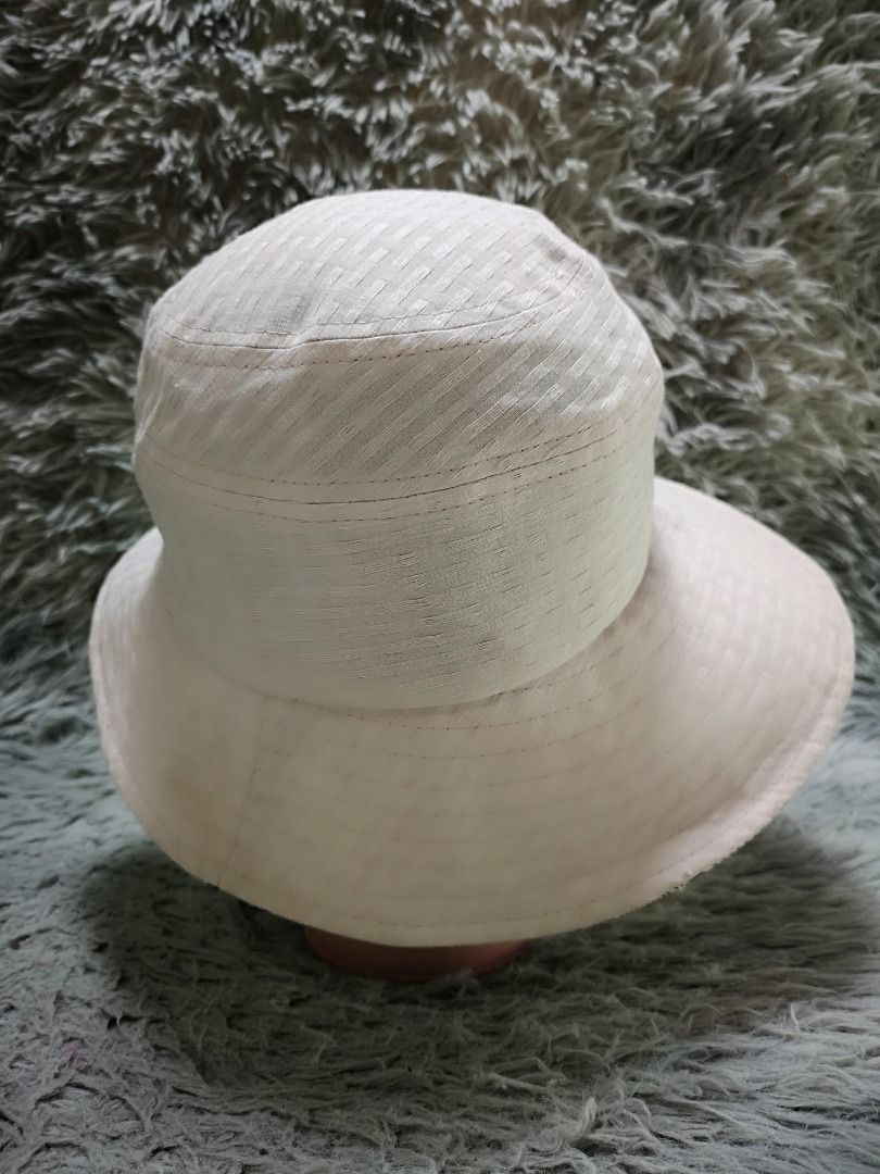 Stripe Floral Bucket Hat (Category: Hats & Beanies) located in Santa Cruz. Submitted by jmy_surplus.2 (Listing ID 1458561340, Image 3). Description: Size ; 57.5cm Color ; Cream Type ; Bucket Hat Brand ; No brand Material ; Fabric Style ; Floral Side Bucket Hat LG 123 JMY 5 Batch #216.