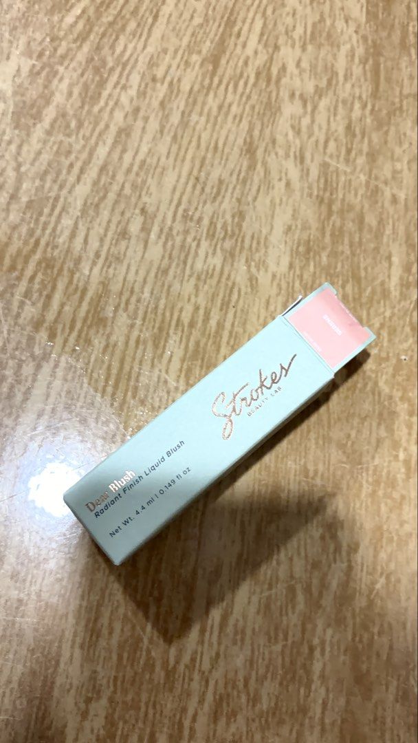 Strokes Blush Serene (Category: Makeup) located in Valenzuela. Submitted by cheaper_finds (Listing ID 1458530152, Image 2). Description: - Strokes Beauty Lab Dear Blush - Shade: Serene - Type: Radiant finish liquid blush - Packaging: Light mint green box with rose gold accents, gold cap blush tube - Net Weight: 4.4ml / 0.149 fl oz - Effect: Gives a healthy, radiant glow.