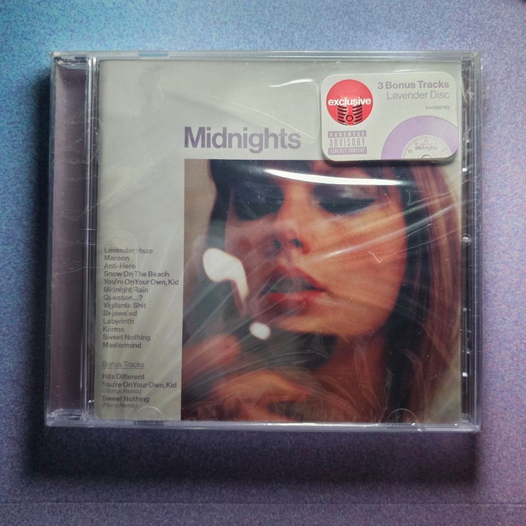Taylor Swift - Midnights - Lavander Target Edition - Sealed (Category: CDs & DVDs) located in Quezon City. Submitted by serefrenpaz (Listing ID 1458605614, Image 1). Description: Good Day Buyers! 💖💖💖Here are the PAYMENT payment options 💖💖💖 ✨1. GCash - 09164862096 ✨2. Bank Deposit - BPI, BDO, Unionbank, Landbank, Palawan, Cebuana ✨3. Paypal for international buyers 💕💕💕Meet Up Options💕💕💕 ✨1. McDo Kamias Quezon City ✨2. Jolibee Anonas Ka