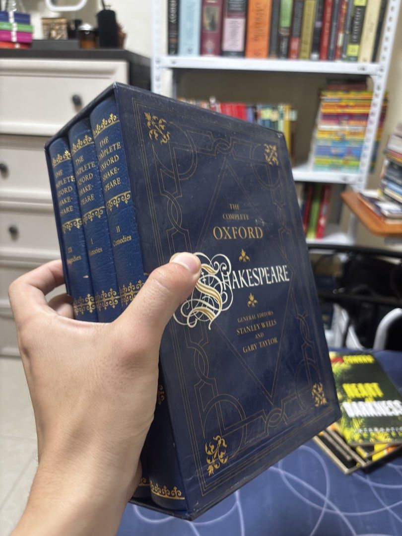 The Complete Oxford Shakespeare 3 Volume Set (Category: Storybooks) located in Manila. Submitted by warmdolphin.a312b1 (Listing ID 1458533735, Image 3). Description: COMPLETE PLAYS OF SHAKESPEARE INCLUDING HIS SONNETS - Complete Oxford Shakespeare collection - Includes Histories, Comedies, and Tragedies - General Editors: Stanley Wells and Gary Taylor - Published by Guild Publishing London - Ideal for any Shakespeare enthusiast.