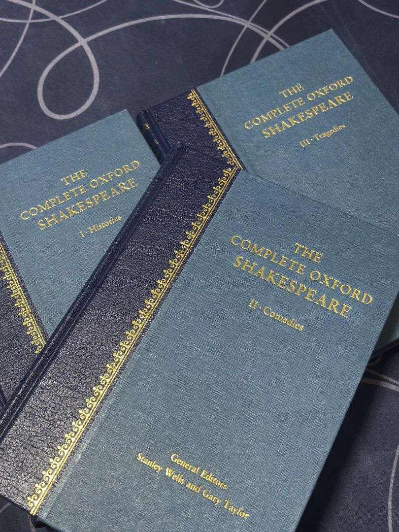 The Complete Oxford Shakespeare 3 Volume Set (Category: Storybooks) located in Manila. Submitted by warmdolphin.a312b1 (Listing ID 1458533735, Image 1). Description: COMPLETE PLAYS OF SHAKESPEARE INCLUDING HIS SONNETS - Complete Oxford Shakespeare collection - Includes Histories, Comedies, and Tragedies - General Editors: Stanley Wells and Gary Taylor - Published by Guild Publishing London - Ideal for any Shakespeare enthusiast.