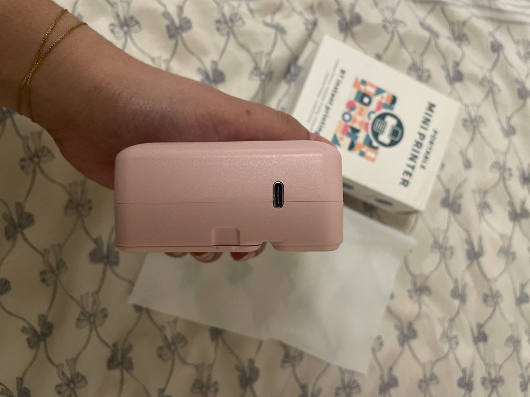 thermal printer (pink) (Category: Printers, Scanners & Copiers) located in Angono. Submitted by lucky.girly (Listing ID 1458677240, Image 3). Description: used only to test with paper roll slightly negotiable for questions don't hesitate to message me ⟡ .