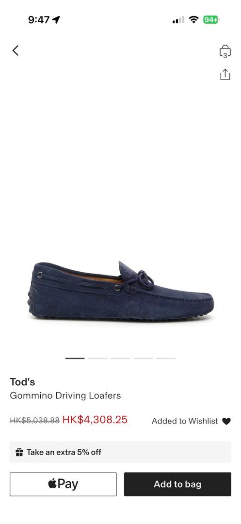 Tod's Gommino Driving Loafers - Navy Suede （分類：便服鞋）位於 Hong Kong。 由 royalgem-348d 提交（商品編號 1458509374，圖片 1）。簡介： Classic Tod's Gommino driving loafers. Navy blue suede material. Original price 4k。