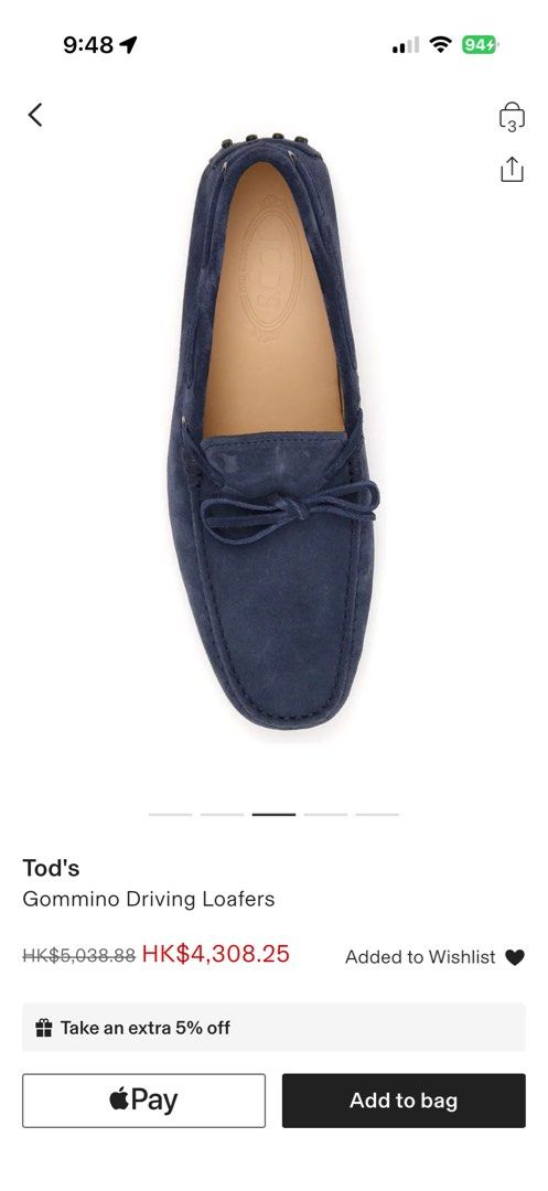 Tod's Gommino Driving Loafers - Navy Suede （分類：便服鞋）位於 Hong Kong。 由 royalgem-348d 提交（商品編號 1458509374，圖片 2）。簡介： Classic Tod's Gommino driving loafers. Navy blue suede material. Original price 4k。