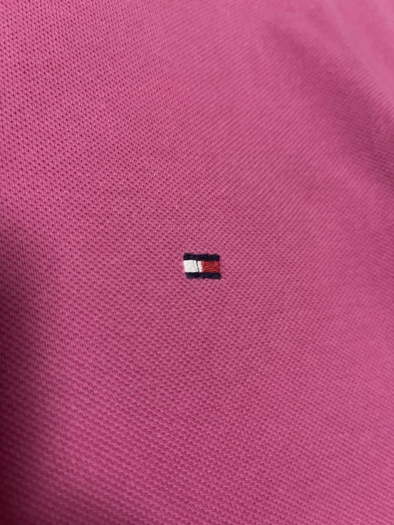 Tommy Hilfiger Embroid Polo Shirt (Category: Tshirts & Polo Shirts ) located in Bulacan. Submitted by sanjisthrift (Listing ID 1458620153, Image 2). Description: Size Large Width 20 Length 31 Good Condition 9/10 Slightly fade.