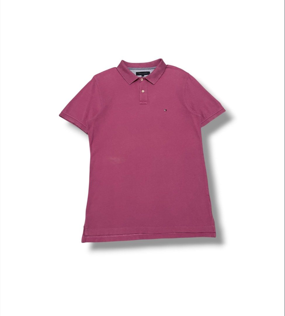 Tommy Hilfiger Embroid Polo Shirt (Category: Tshirts & Polo Shirts ) located in Bulacan. Submitted by sanjisthrift (Listing ID 1458620153, Image 1). Description: Size Large Width 20 Length 31 Good Condition 9/10 Slightly fade.