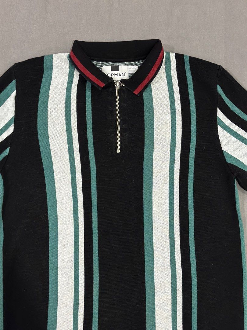 Topman Knit Polo Shirt (Category: Tshirts & Polo Shirts ) located in Las Pinas. Submitted by shopskittle_ (Listing ID 1458674535, Image 1). Description: S on tag L26.5 x W18.5 RFS: decluttering last price posted.