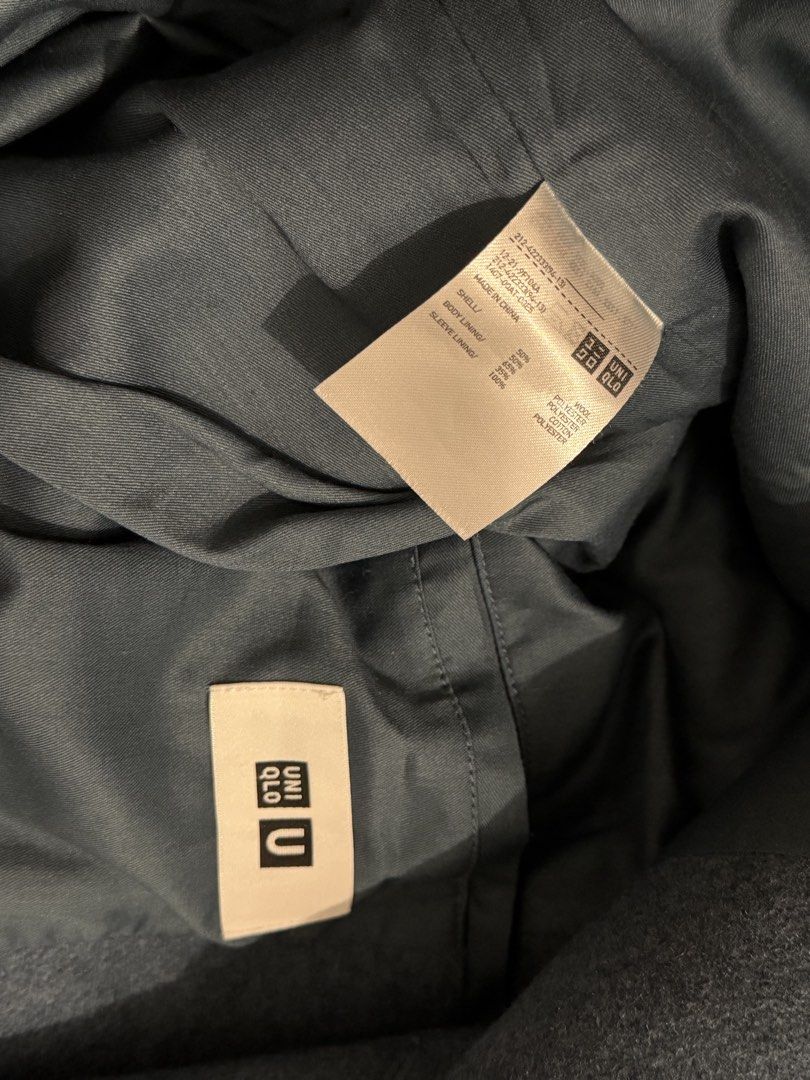 Uniqlo Teal Wool Blend Double Breasted Coat (Category: Coats, Jackets and Outerwear) located in Marikina City. Submitted by miene (Listing ID 1458538102, Image 3). Description: - Uniqlo Wool Blend Coat - Size Small but runs big, can fit Medium-Large - Double-Breasted Style - Two Front Pockets - Ideal for Cooler Weather.