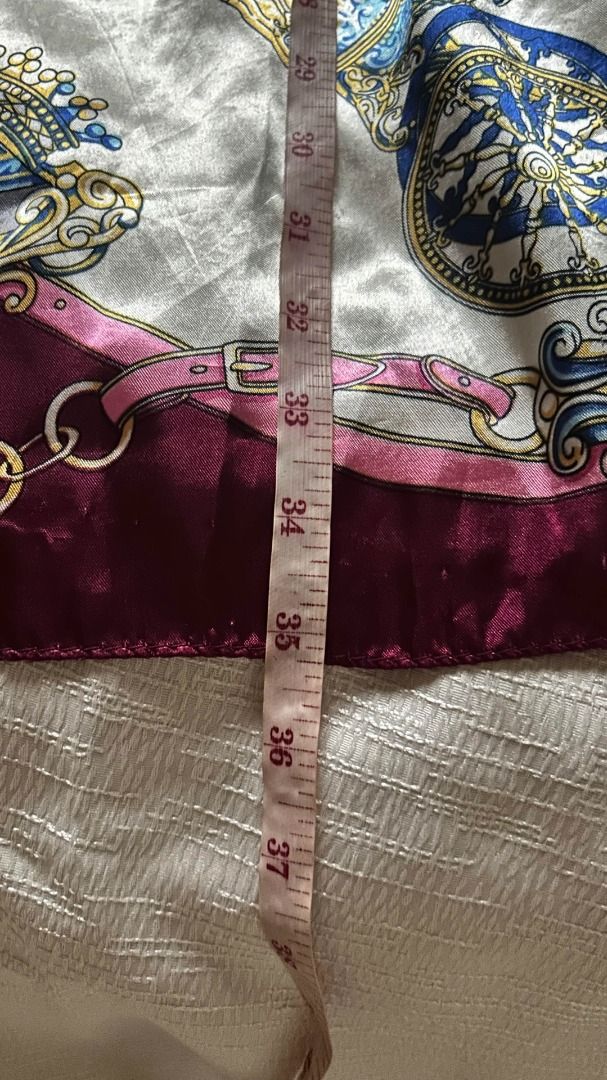 Vintage Baroque Silk Satin Square Scarf (Category: Scarves) located in Caloocan City. Submitted by lydiiapreloved19 (Listing ID 1458554537, Image 3). Description: Square. Can be used as bandana or tube top.