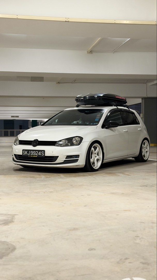 Volkswagen Golf 1.4 TSI DSG (A) (Category: Used Cars) located in Singapore. Submitted by 7k_automotive (Listing ID 1458510368, Image 1). Description: A short term fun car. Good for small families or someone who wants a sporty rocket bunny feel. Volkswagen Golf 1.4 For Sale. COE Balance 1yr 8mths Able to go for full loan. New mechatronic, clutch changed in 2025. Savanini blow off valve. K sport Coilover. 18” rims with Continental Tyre. *New Paintw