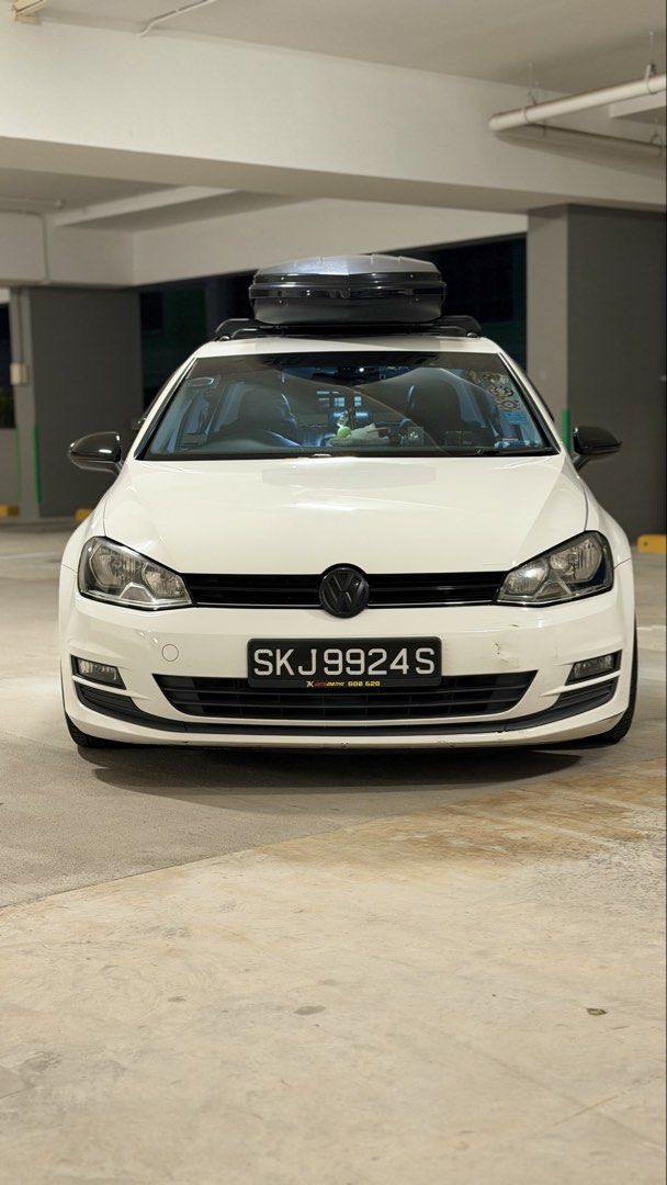 Volkswagen Golf 1.4 TSI DSG (A) (Category: Used Cars) located in Singapore. Submitted by 7k_automotive (Listing ID 1458510368, Image 2). Description: A short term fun car. Good for small families or someone who wants a sporty rocket bunny feel. Volkswagen Golf 1.4 For Sale. COE Balance 1yr 8mths Able to go for full loan. New mechatronic, clutch changed in 2025. Savanini blow off valve. K sport Coilover. 18” rims with Continental Tyre. *New Paintw