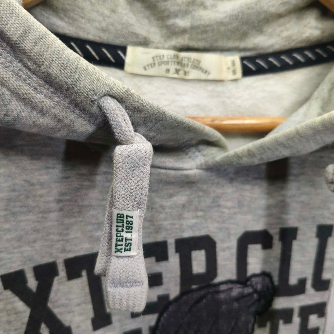 Xtep Acid Grey Heavy Cotton Hoodie Jacket (Category: Coats, Jackets and Outerwear) located in San Jose del Monte. Submitted by senzuki_thriftshop (Listing ID 1458687321, Image 2). Description: #35 Dimes: W22"×L25" Size: M-L ₱299 NEW ARRIVAL! Xtep Acid Grey Heavy Cotton Hoodie Jacket Heavy Cotton: YES Fabric Material: Cotton Velvet Inner: Cotton Color rate: 9/10 J&T Express (Fast shipping Today!) 1-2 days out for delivery - Metro Manila 2-3 days o