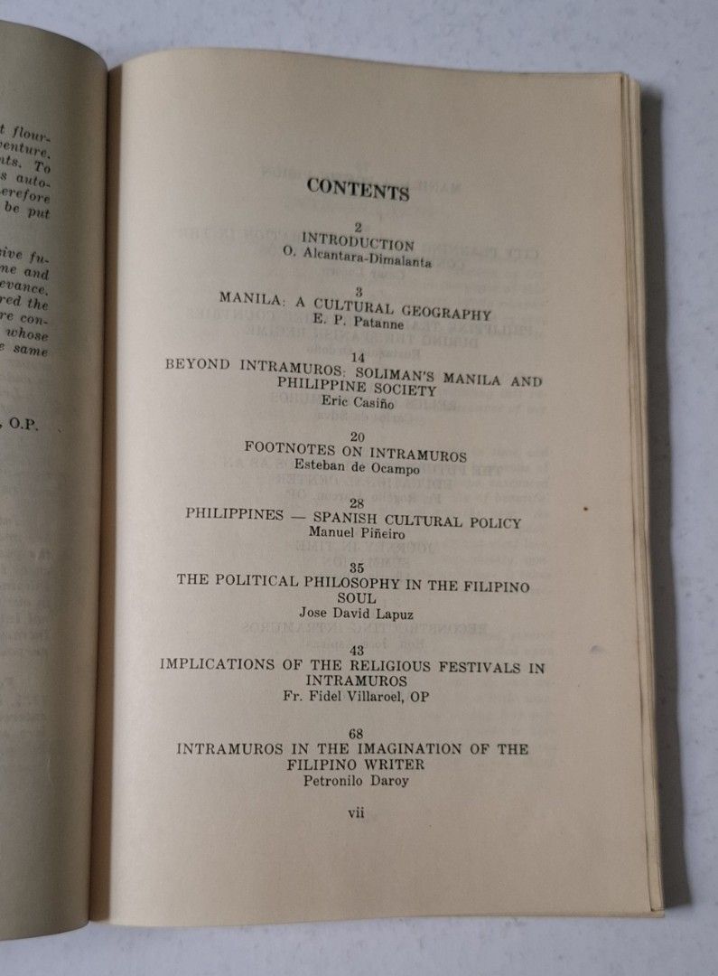 1975 Intramuros and Beyond Book (Category: Storybooks) located in Caloocan City. Submitted by oldbestseller72 (Listing ID 1458707739, Image 2). Description: - Intramuros and Beyond - Year: 1975 - 164 pages - Collection of essays on Intramuros and Philippine culture - Topics include cultural geography of Manila, Spanish cultural policy, and the imagination of the Filipino writer - Perfect for history buffs and those interested in Philippine studie
