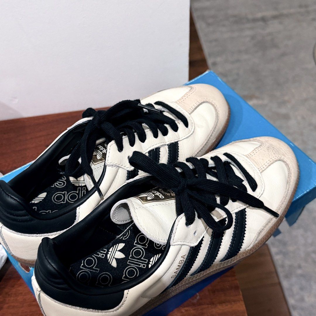Adidas OG SAMBA (Cream) (Category: Sneakers) located in San Fernando. Submitted by j.decs (Listing ID 1458814885, Image 2). Description: PRE LOVED Adidas Samba OG cream -size 7 1/2 womens -Comes with box and free lace -slight stain as seen on the photos uploaded (can be removed with and shoe cleaner) -bought from the website (original price is 6,800) .