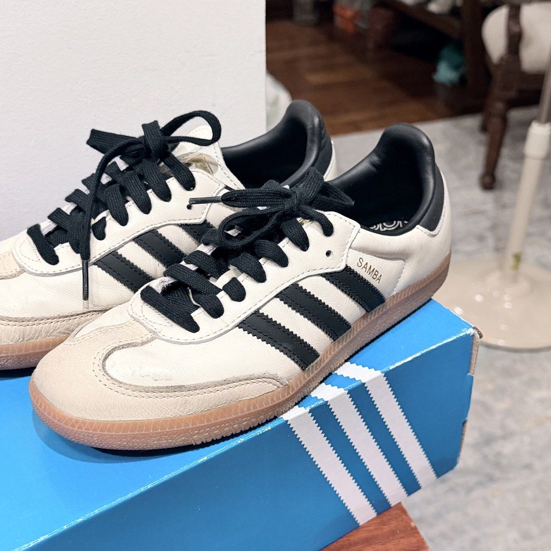 Adidas OG SAMBA (Cream) (Category: Sneakers) located in San Fernando. Submitted by j.decs (Listing ID 1458814885, Image 3). Description: PRE LOVED Adidas Samba OG cream -size 7 1/2 womens -Comes with box and free lace -slight stain as seen on the photos uploaded (can be removed with and shoe cleaner) -bought from the website (original price is 6,800) .