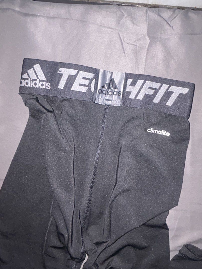 Adidas Techfit Climalite Compression Tights Black Size S (Category: Activewear) located in Taguig. Submitted by pre.loooved.co (Listing ID 1458787871, Image 3). Description: - Adidas Techfit compression tights - Size: S - Color: Black - Climalite fabric for sweat-wicking - Elastic waistband with Adidas branding - Ideal for workouts or layering - Price is negotiable to sure buyers.